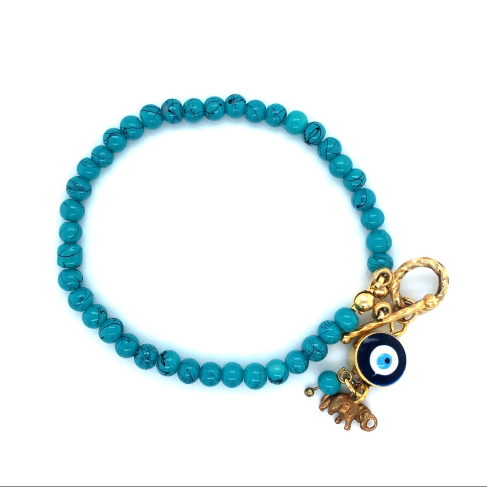 Turquoise bracelet evil eye